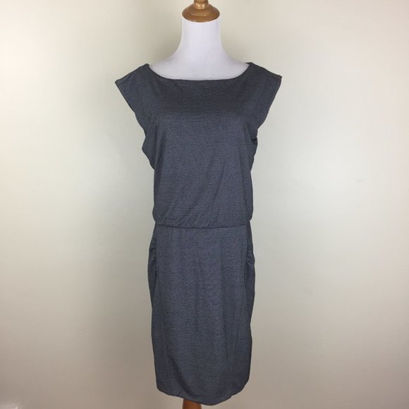 ATHLETA Westwood Micro Stripe Ruched 2ply Dress - Picture 4 of 10
